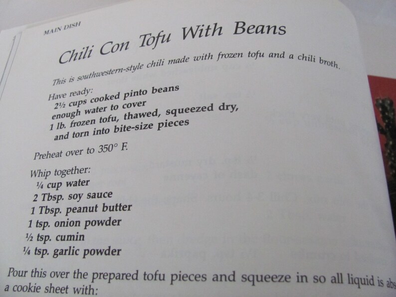 Vintage Tofu Cookbook 1990's Tofu Cookery Tofu Recipes Etsy