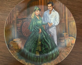 green emerald velvet dress Amazon.com: Collector Plate - Gone with the Wind - Golden Anniversary  Series Plate #1 main image 0