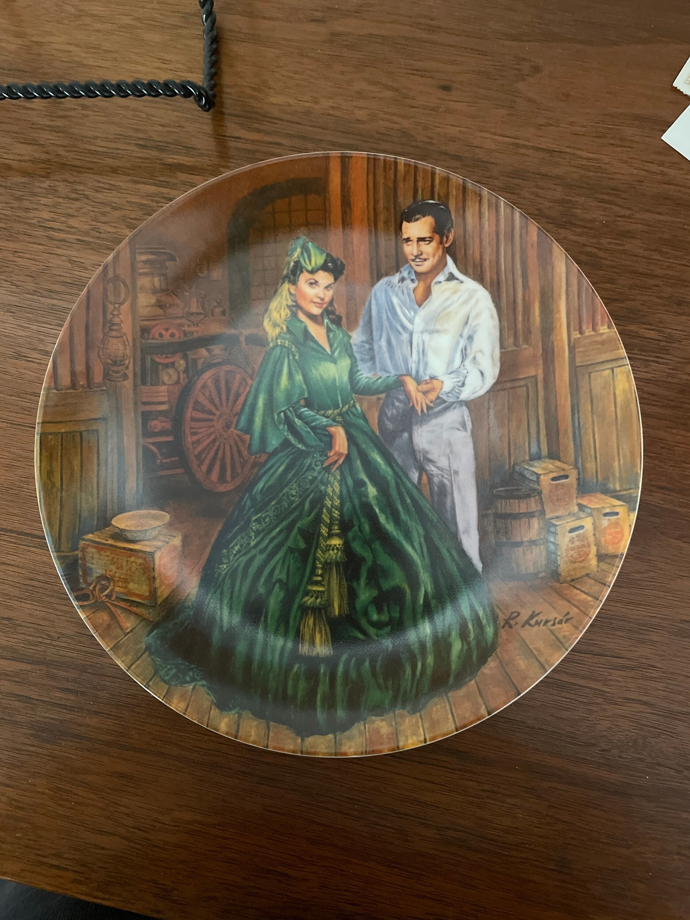 Vintage Gone With the Wind Collectible Plate, 1980's Bradford Exchange Scarlett's  Green Dress, Knowles Fine China Collector Plate - Etsy