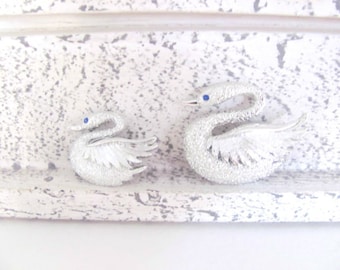 Vintage Swan Brooch, 1960&#39;s Gerry&#39;s Silver Swan Brooch, Pin, Animal Brooch, Swan Scatter Pins, 1960s Brooch, Jewelry