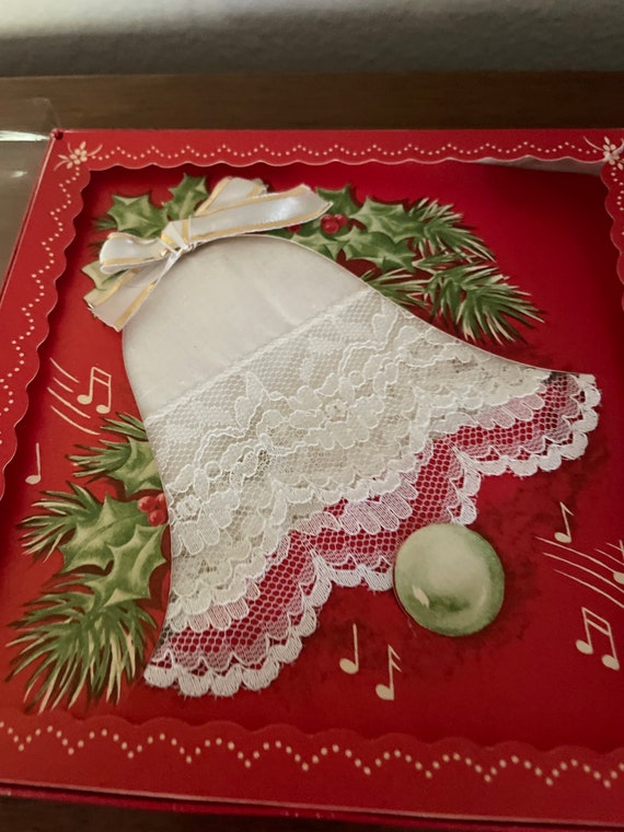 Vintage Christmas Handkerchief Gift Set, 1960's B… - image 4
