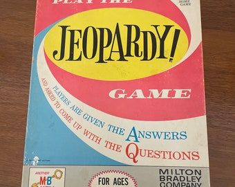 Vintage Jeopardy Game, 1960's Milton Bradley Jeopardy Second Edition 1964, Complete Game, 1960's, Vintage Game