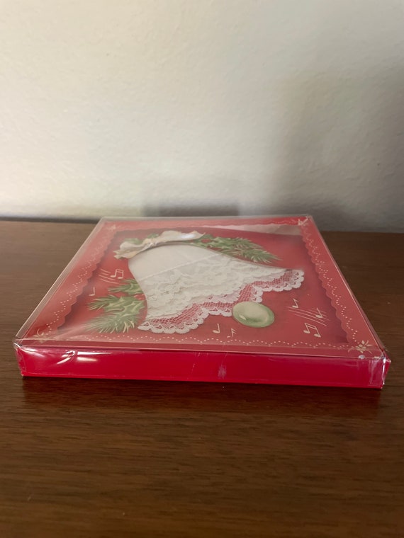 Vintage Christmas Handkerchief Gift Set, 1960's B… - image 3