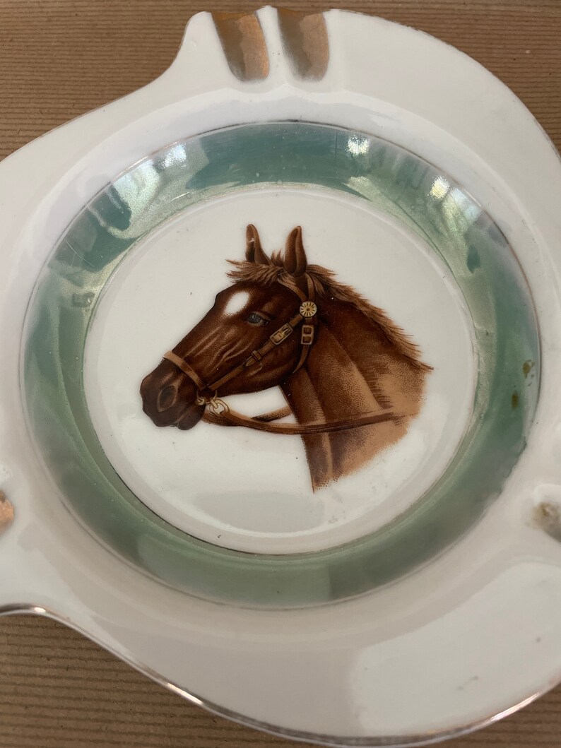 Vintage Horse Ashtray 1960's Ceramic Horse Ashtray Dish Etsy