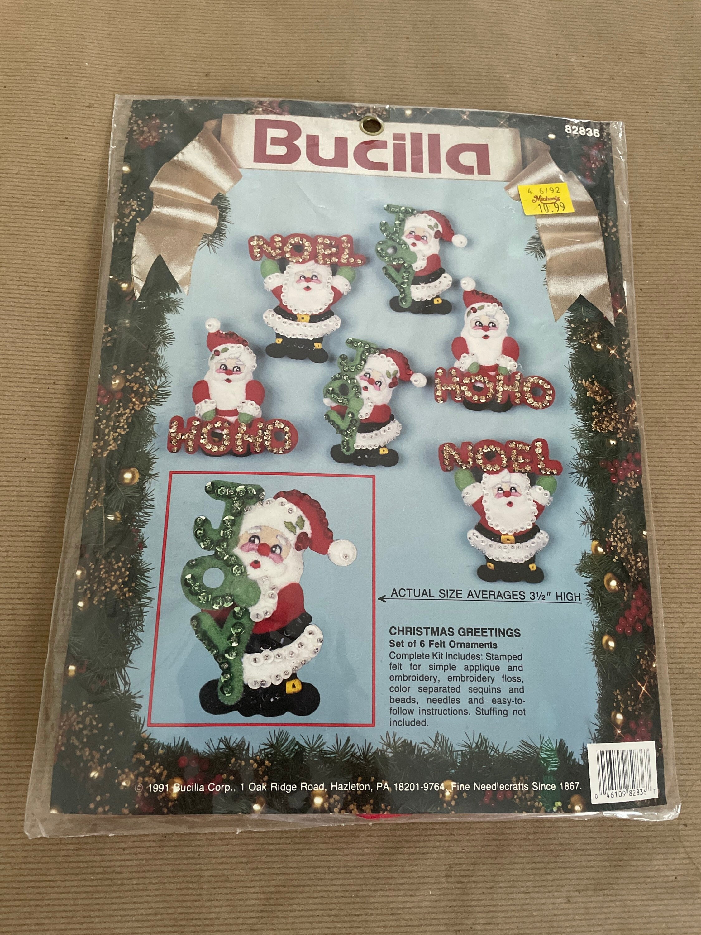 Vintage Bucilla Kit, 1970s Bucilla Jeweled Holiday Ornaments, Nursery  Rhymes Ornaments, NOS Felt Kit 3391, 1970s Christmas 