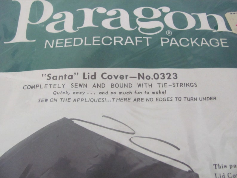Vintage Christmas Kit 1950/'s Paragon Santa Toilet Lid Cover Kit Felt Christmas Santa Lid Cover Kit 1950/'s Christmas