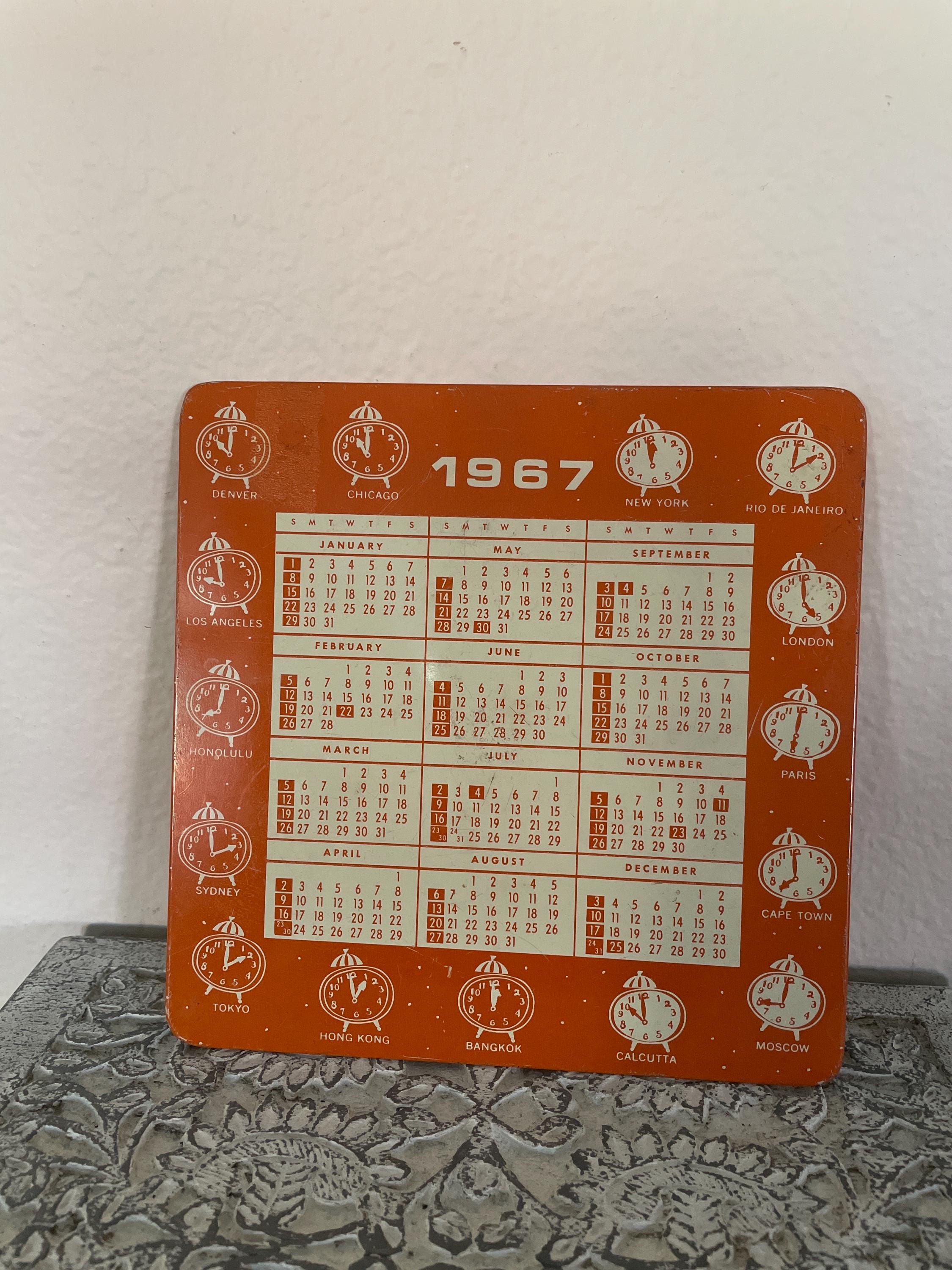 1967 Calendar Year - Etsy