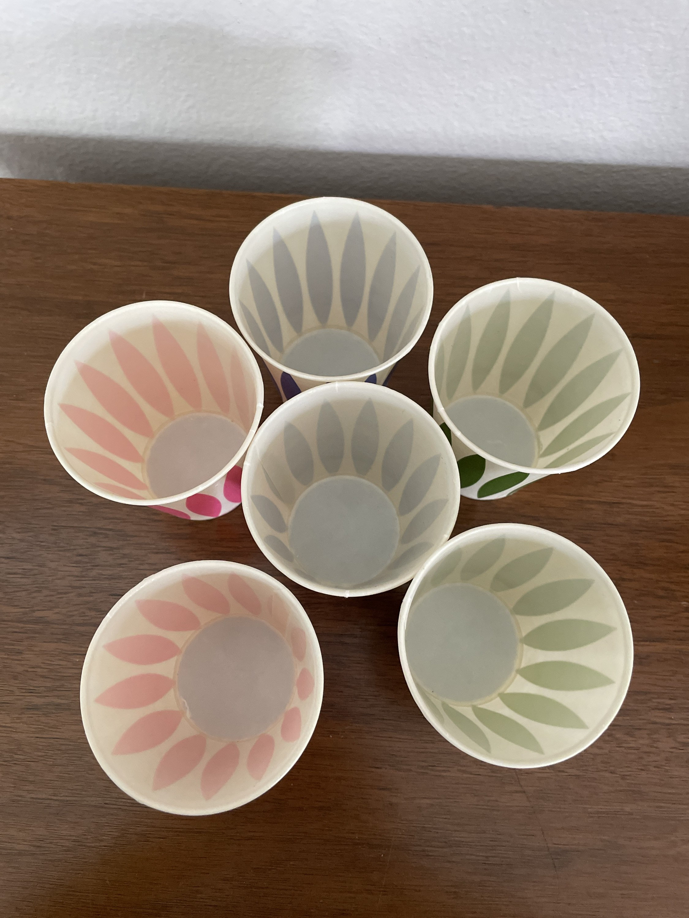 Vintage Dixie Cup Fruit Design Pattern Paper Cups 1990s 