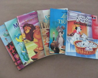 Vintage Disney Books, 1990's Disney's Wonderful World of Reading, Lion King, Little Mermaid, Snow White, Lady and the Tramp