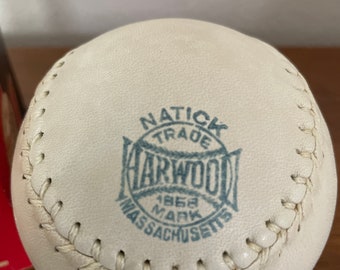 Paire de balles de softball officielles Harwood vintage
