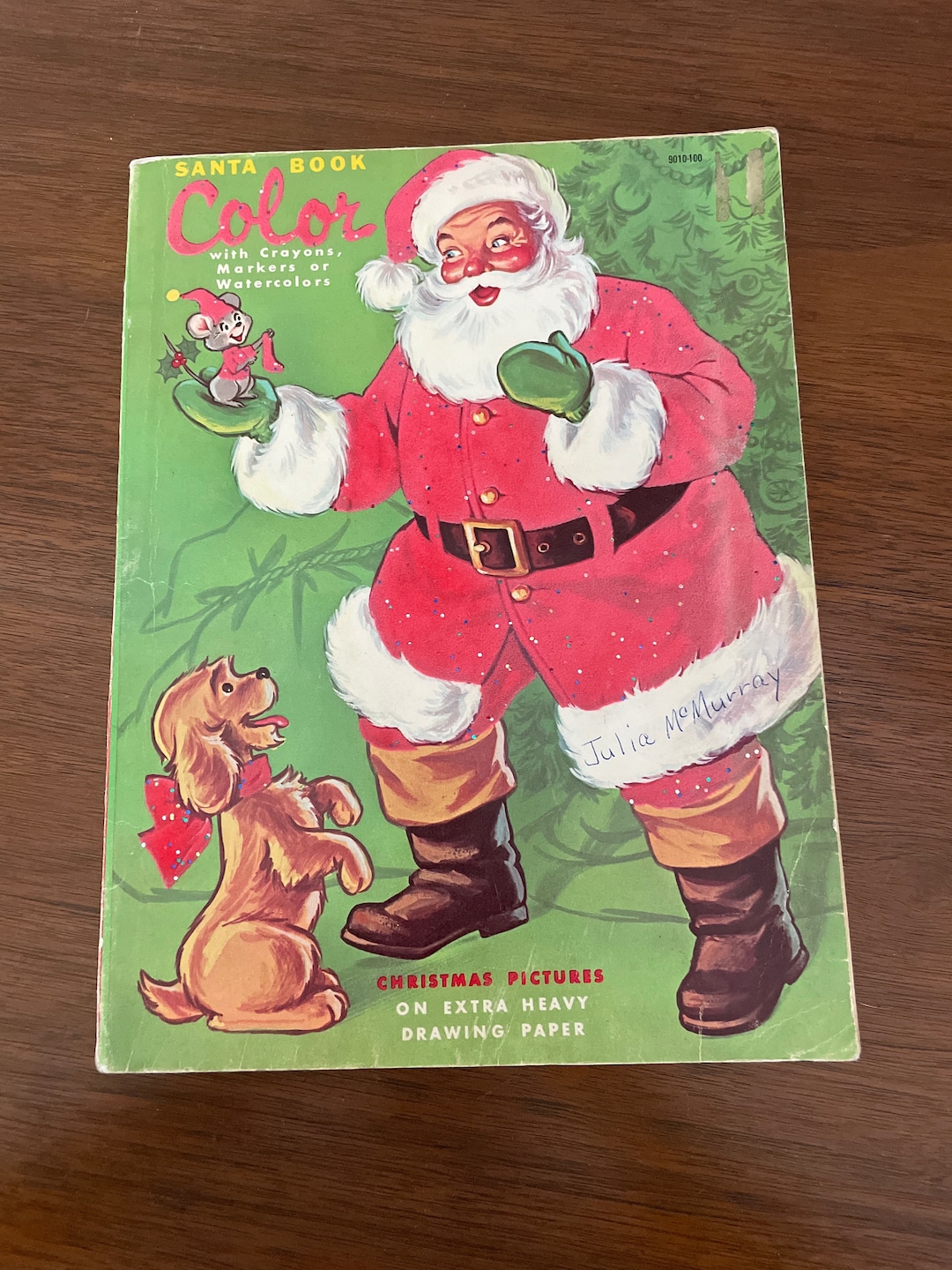 Vintage 1975 Santas Toy Shop  Paint With Water Christmas Coloring Book~  New