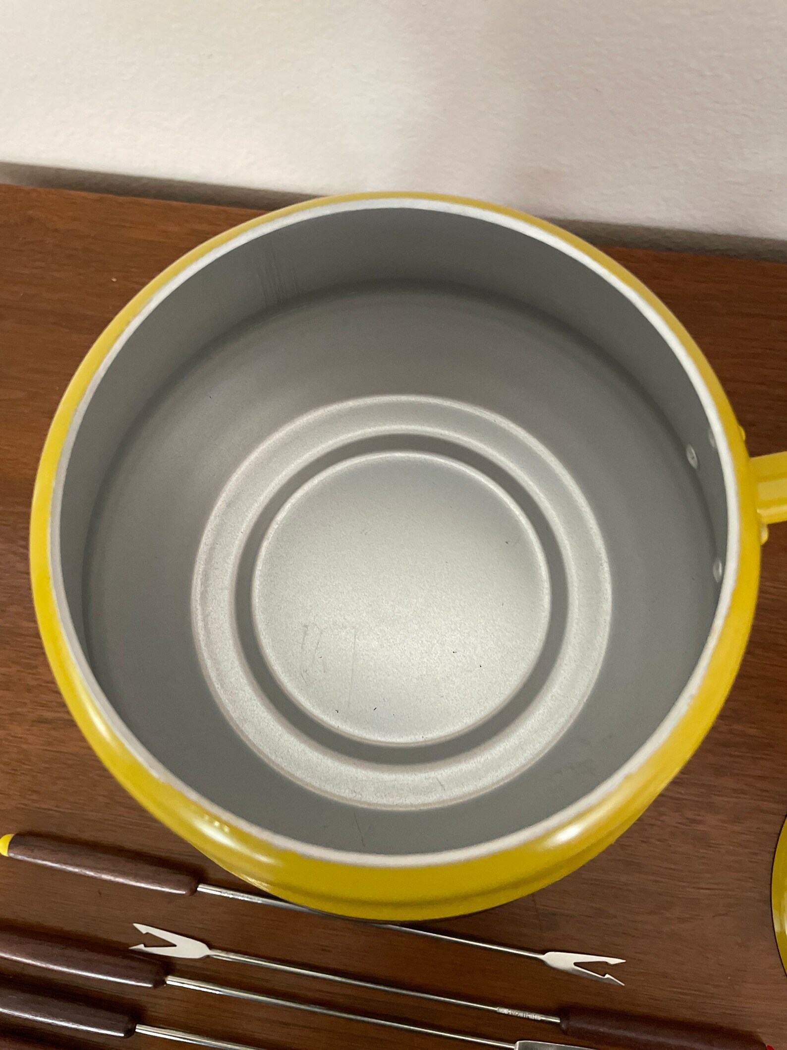 Vintage Fondue Set 1960's Dolphin Yellow Fondue Set Etsy