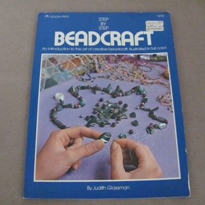 Vintage Beading Jewelry Book, 1970&#39;s Golden Press Step By Step Beadcraft How To Make Beaded Jewelry Book, 1970&#39;s Bead Craft Book