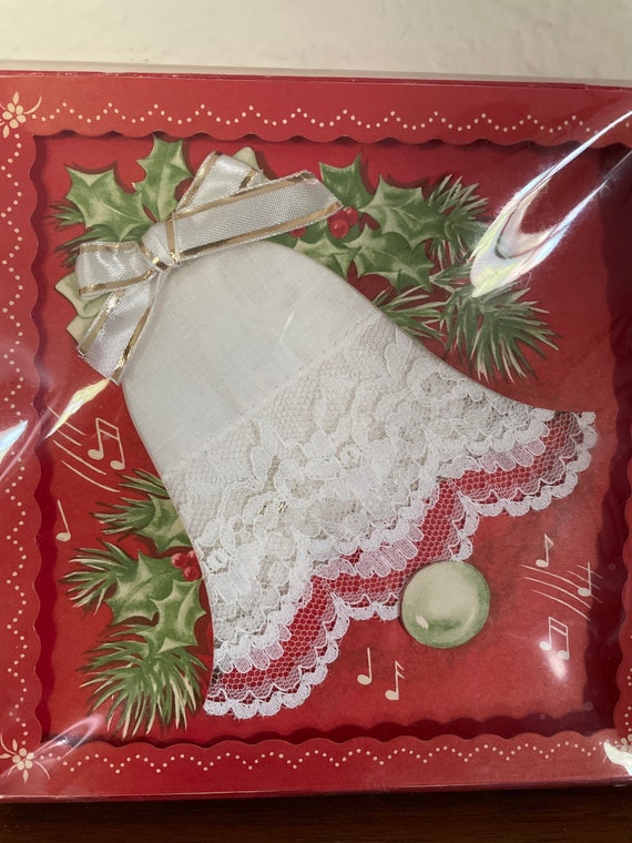 Vintage Christmas Handkerchief Gift Set, 1960's B… - image 2