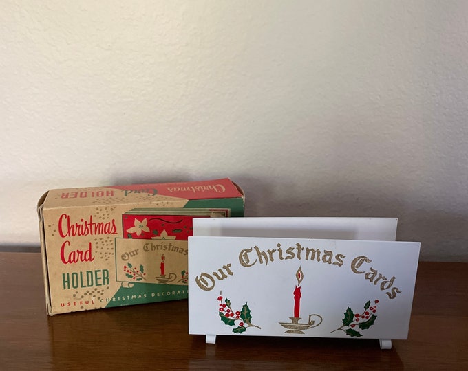 Vintage Christmas Card Holder 1960's Metal Christmas Card Etsy