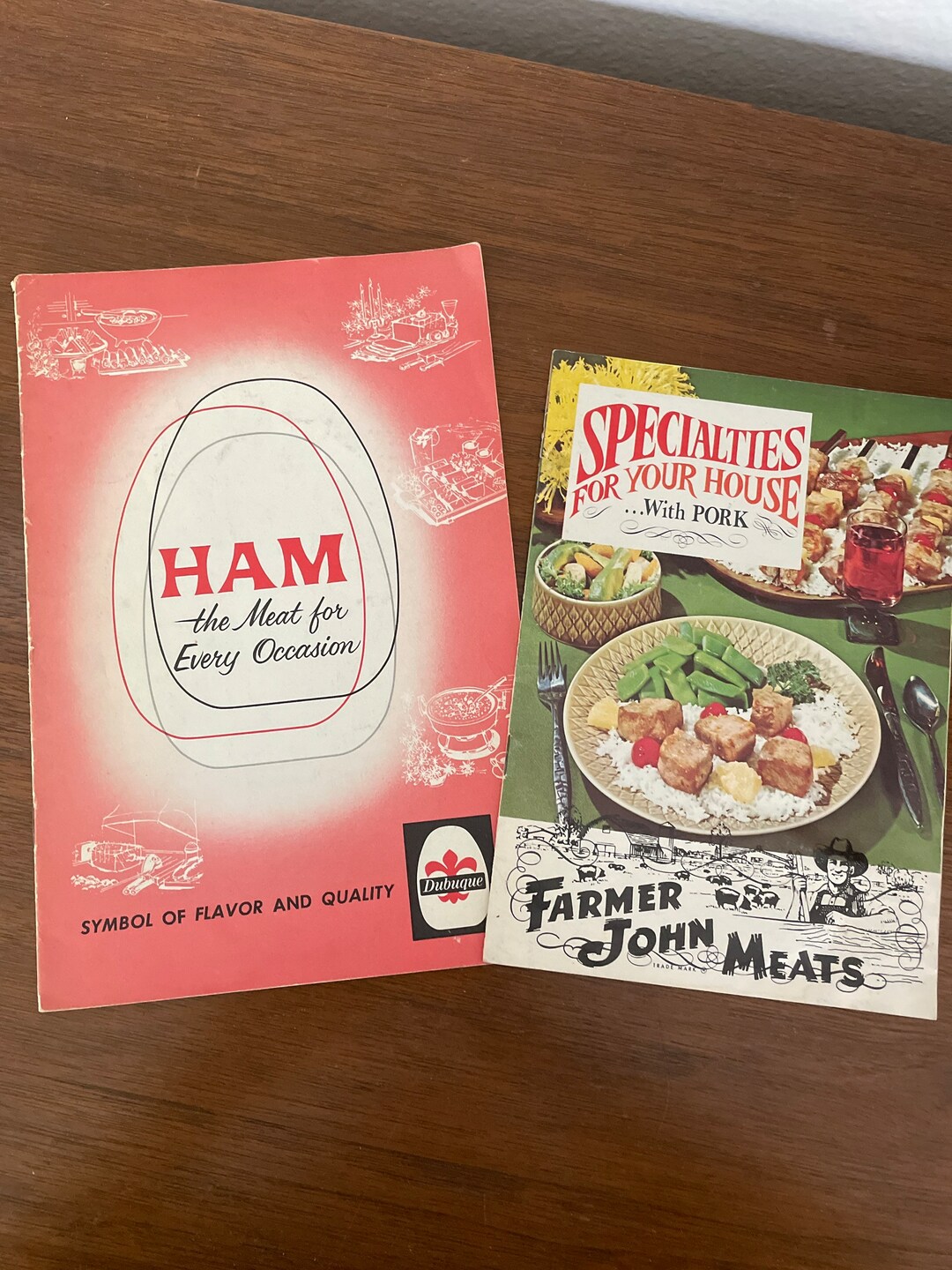 Vintage Recipe Booklets, 1960's Farmer John, Dubuque Pork, Ham Recipe