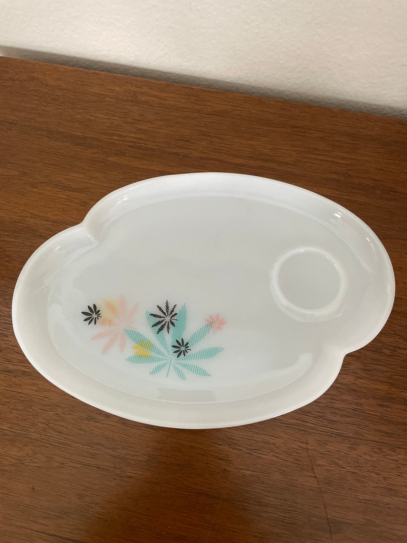 Vintage Milk Glass Snack Plate and Cup 1950's Federal Etsy