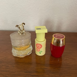 Vintage Avon Lot, 1960&#39;s Avon Tree Mouse Jar, Charisma, Hanagasa Perfume Bottles, Jar, Mid Century Decor, Collectible Bottles