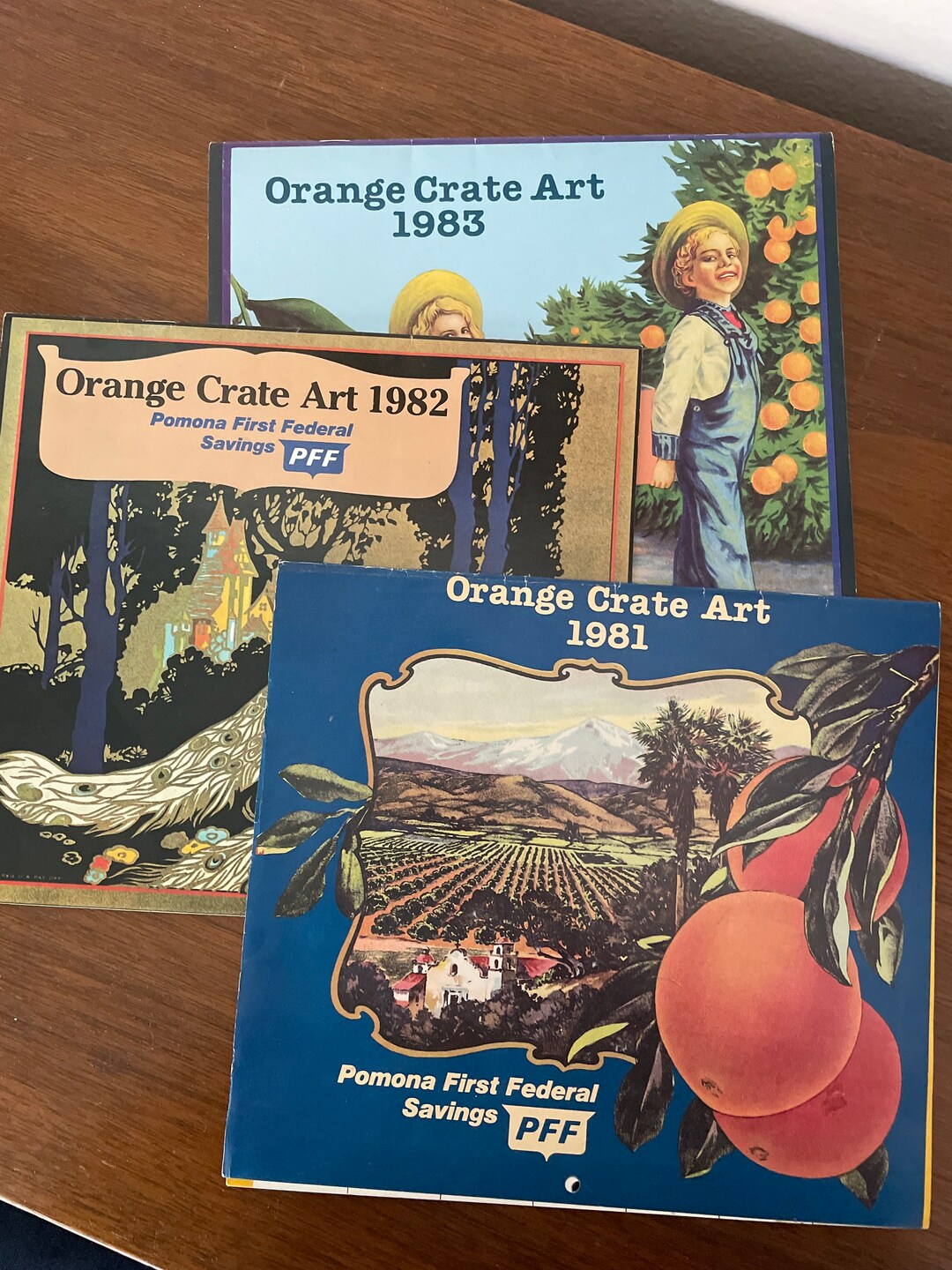Vintage 1980's Wall Calendars, 1981, 1982, 1983 Pomona First Federal ...