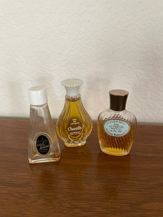 Vintage Mini Perfume Bottle Lot 1960's Chantilly Heaven 