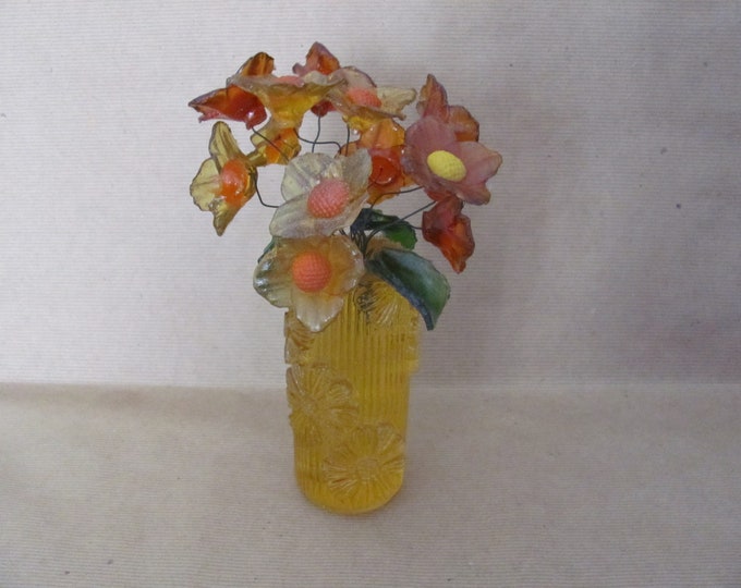 Vintage Resin Flowers 1970's Flower Power Decoration Mod Etsy