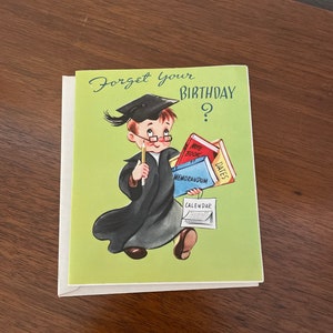 Vintage Unused Birthday Card, 1960&#39;s Hit Parade Birthday Card, 1960&#39;s Greeting Card