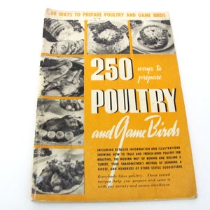 Vintage Poultry Recipe Booklet, 1940s Culinary Arts Institute, Vintage Cookbook, Pamphlets, 1940&#39;s Recipes, Chicken Recipes