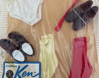 Vintage NOS Ken Accessories Set, 1960's Ken Pak Accessories, Shoes