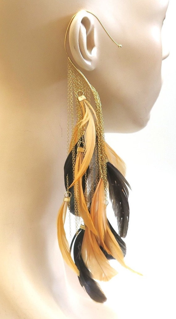 Single Dangling Feather Ear Wrap - image 2