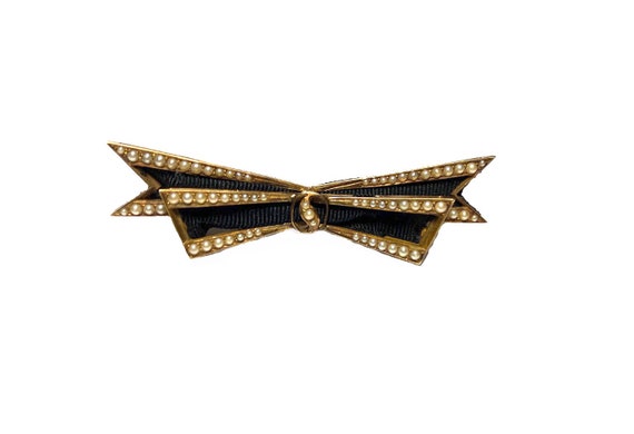 Victorian 1890s Mourning Jewelry / 10 karat yellow