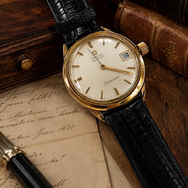 Vintage Omega Seamaster Automatic - 1960-talets schweiziska datumklocka med original urtavla