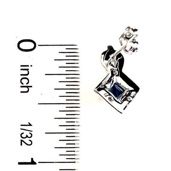 Small Blue Topaz and Diamond Earrings in 10 karat… - image 6
