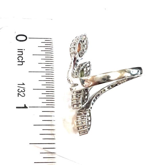 Multi-Color Genuine Stone Bypass Ring in 18 karat… - image 2