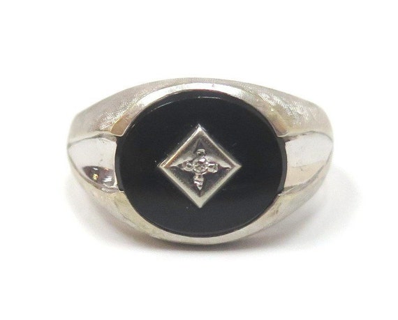 10 karat gold shop black onyx ring