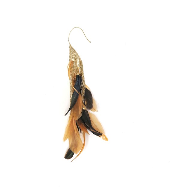 Single Dangling Feather Ear Wrap - image 4