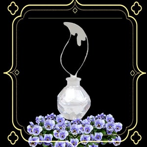 Vintage Perfume Bottle - 1950s Clear Glass Perfume Bottle