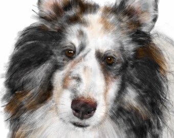 Custom Dog Pet Portrait, custom portrait, dog portrait, pet portrait, dog lover, dog art, gift, wall art, dog, artwork, pet memorial, pet