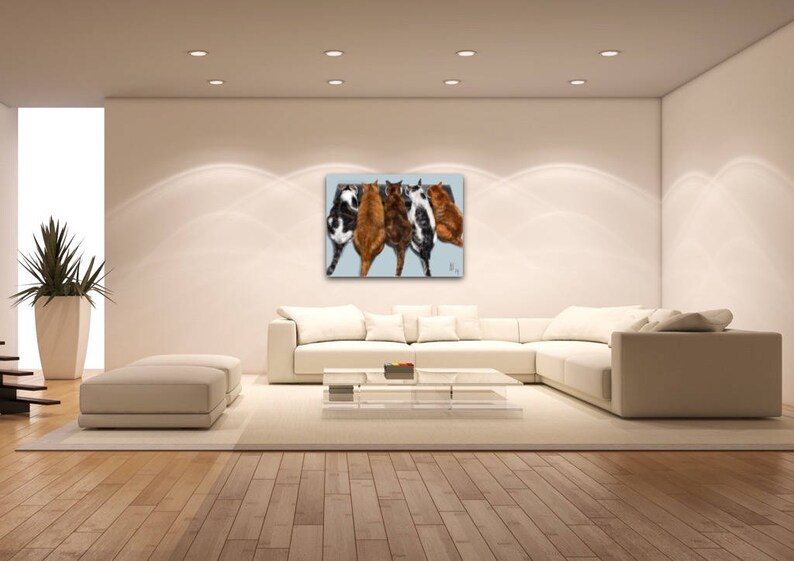 Custom Cat Portrait Pet Portrait Custom Pet Portrait Cat Etsy