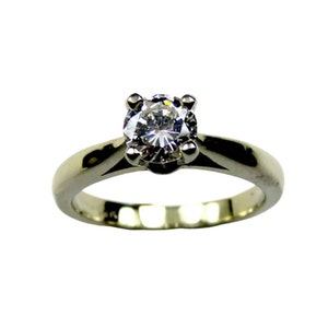 0.52 CT. Round Solitaire Diamond Ring 10055 image 3