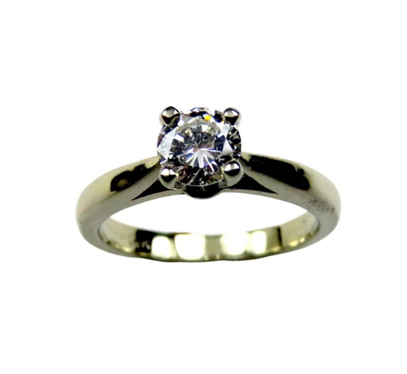 0.52 CT. Round Solitaire Diamond Ring 10055 image 3