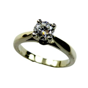 0.52 CT. Round Solitaire Diamond Ring 10055 image 4