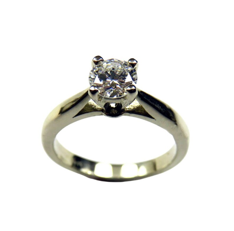 0.52 CT. Round Solitaire Diamond Ring 10055 image 1