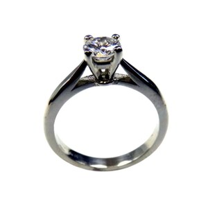 0.52 CT. Round Solitaire Diamond Ring 10055 image 6