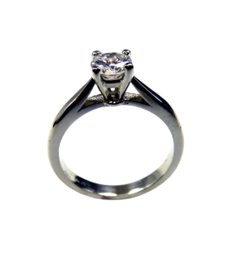 0.52 CT. Round Solitaire Diamond Ring 10055 image 6