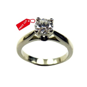 0.52 CT. Round Solitaire Diamond Ring 10055 image 2