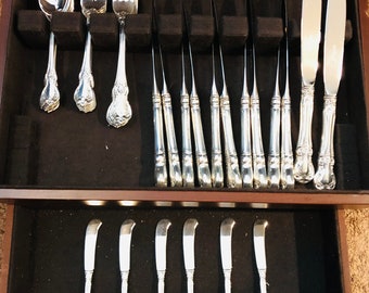 Contour by Towle Mid Century Modern Sterling Silver Flatware 15 Pc