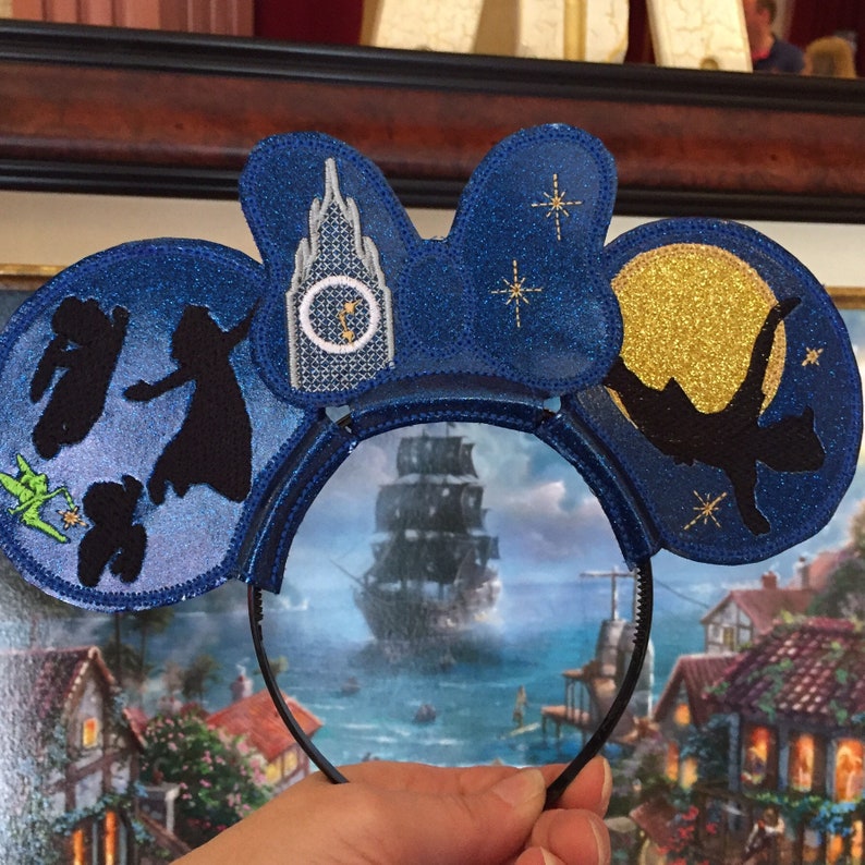 Neverland Peter Pan Disney Headband Ear Sliders Unique Disney - Etsy