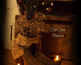 Primitive Witches Boots Halloween Decor