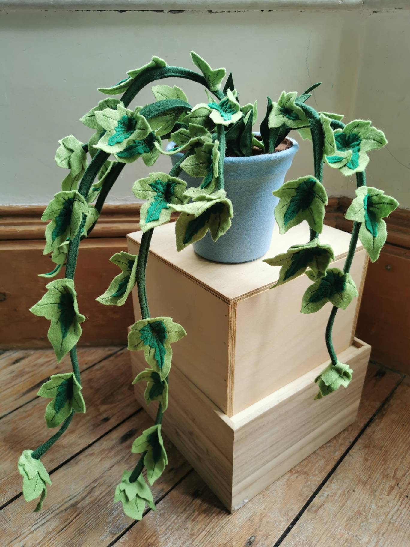 Ivy Faux Houseplant. Textile Felt Plant. Felt Trailing Etsy