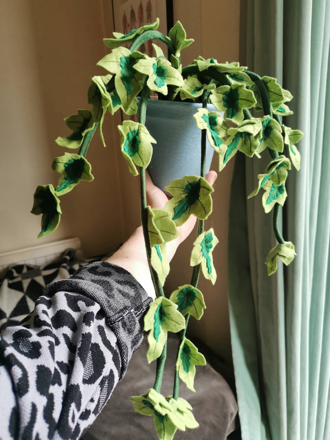 Ivy Faux Houseplant. Textile Felt Plant. Felt Trailing Etsy